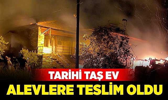 Tarihi taş ev alevlere teslim oldu Asayiş denizlidesiyaset